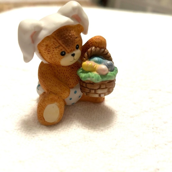 Enesco Lucy and Me Easter Bunny Bear Holding Basket with Colored Eggs - Picture 7 of 10